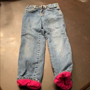 Fleece lined jeans